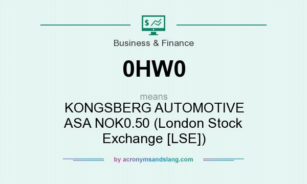 What does 0HW0 mean? It stands for KONGSBERG AUTOMOTIVE ASA NOK0.50 (London Stock Exchange [LSE])