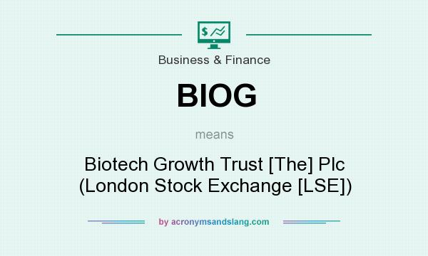 What does BIOG mean? It stands for Biotech Growth Trust [The] Plc (London Stock Exchange [LSE])