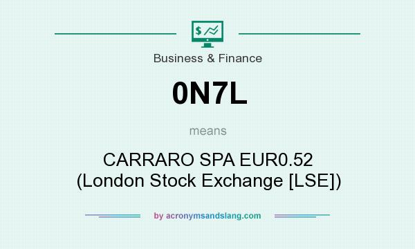 What does 0N7L mean? It stands for CARRARO SPA EUR0.52 (London Stock Exchange [LSE])