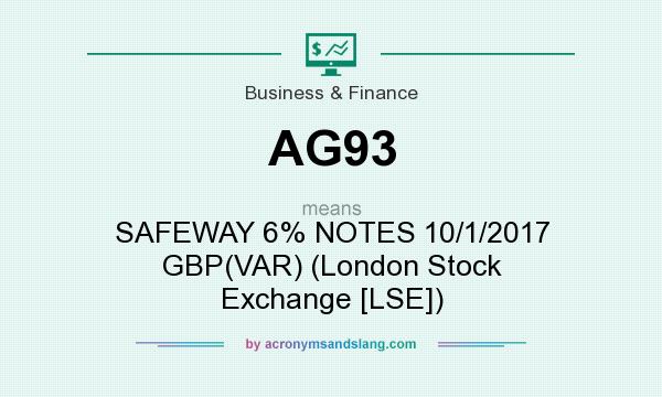 What does AG93 mean? It stands for SAFEWAY 6% NOTES 10/1/2017 GBP(VAR) (London Stock Exchange [LSE])