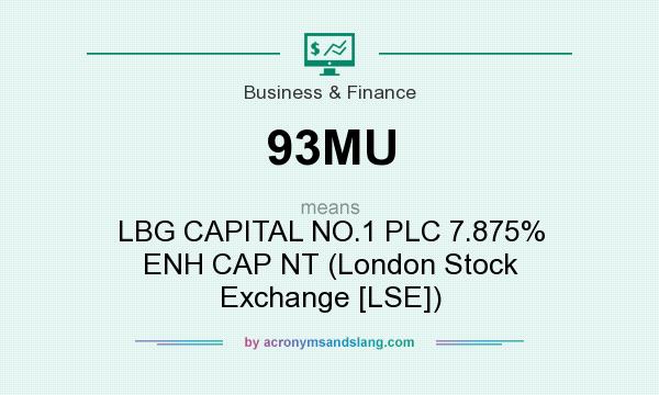 What does 93MU mean? It stands for LBG CAPITAL NO.1 PLC 7.875% ENH CAP NT (London Stock Exchange [LSE])