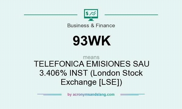What does 93WK mean? It stands for TELEFONICA EMISIONES SAU 3.406% INST (London Stock Exchange [LSE])