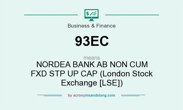 What does 93EC mean? It stands for NORDEA BANK AB NON CUM FXD STP UP CAP (London Stock Exchange [LSE])