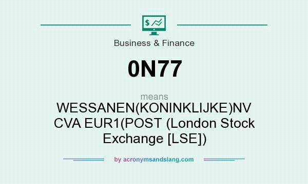 What does 0N77 mean? It stands for WESSANEN(KONINKLIJKE)NV CVA EUR1(POST (London Stock Exchange [LSE])