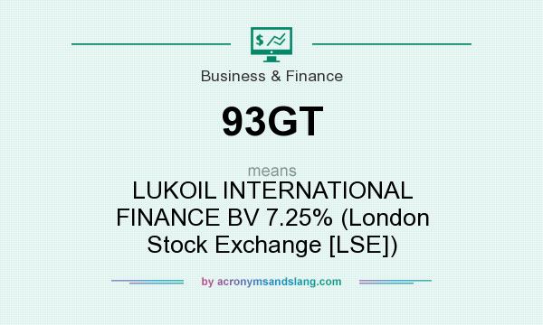 What does 93GT mean? It stands for LUKOIL INTERNATIONAL FINANCE BV 7.25% (London Stock Exchange [LSE])
