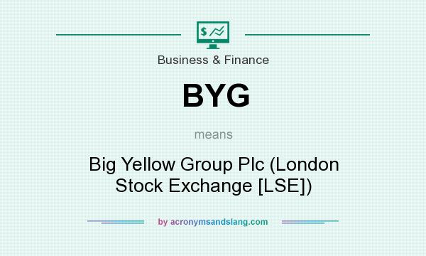 What does BYG mean? It stands for Big Yellow Group Plc (London Stock Exchange [LSE])