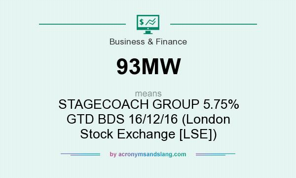 What does 93MW mean? It stands for STAGECOACH GROUP 5.75% GTD BDS 16/12/16 (London Stock Exchange [LSE])