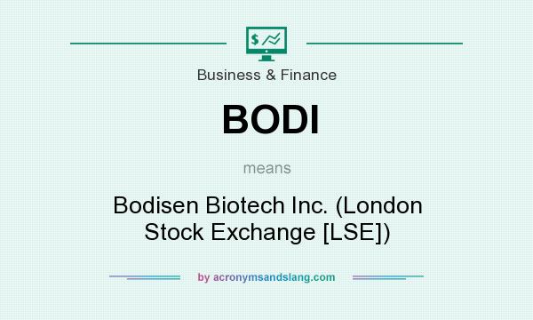What does BODI mean? It stands for Bodisen Biotech Inc. (London Stock Exchange [LSE])