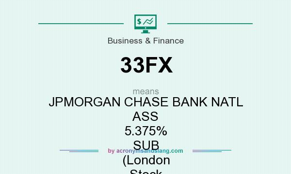 What does 33FX mean? It stands for JPMORGAN CHASE BANK NATL ASS 5.375% SUB (London Stock Exchange [LSE])