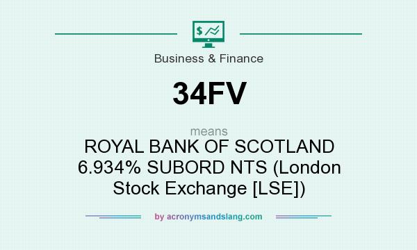 What does 34FV mean? It stands for ROYAL BANK OF SCOTLAND 6.934% SUBORD NTS (London Stock Exchange [LSE])