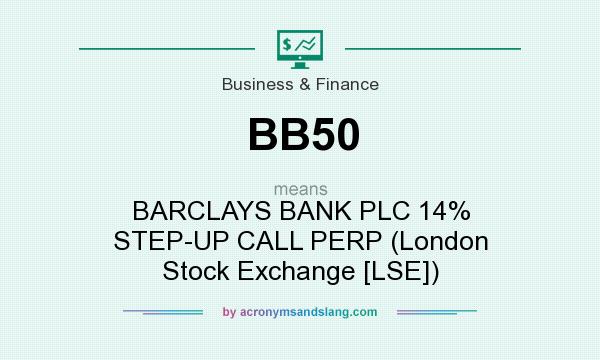 What does BB50 mean? It stands for BARCLAYS BANK PLC 14% STEP-UP CALL PERP (London Stock Exchange [LSE])
