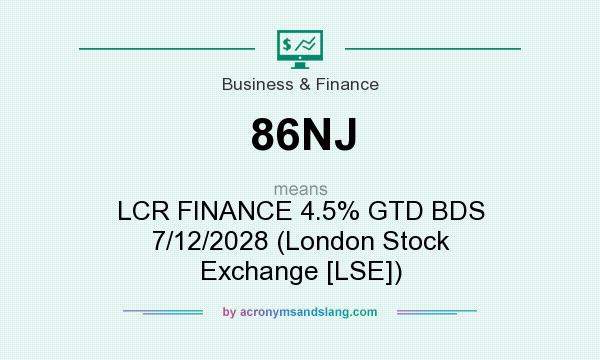 What does 86NJ mean? It stands for LCR FINANCE 4.5% GTD BDS 7/12/2028 (London Stock Exchange [LSE])