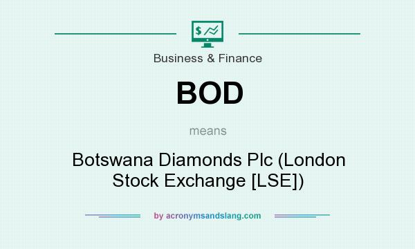 What does BOD mean? It stands for Botswana Diamonds Plc (London Stock Exchange [LSE])