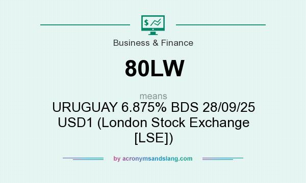 What does 80LW mean? It stands for URUGUAY 6.875% BDS 28/09/25 USD1 (London Stock Exchange [LSE])