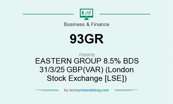 What does 93GR mean? It stands for EASTERN GROUP 8.5% BDS 31/3/25 GBP(VAR) (London Stock Exchange [LSE])