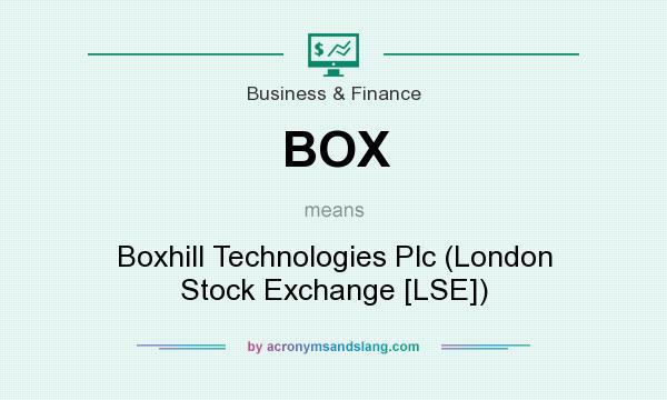 What does BOX mean? It stands for Boxhill Technologies Plc (London Stock Exchange [LSE])