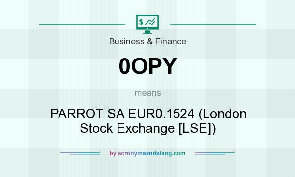 What does 0OPY mean? It stands for PARROT SA EUR0.1524 (London Stock Exchange [LSE])