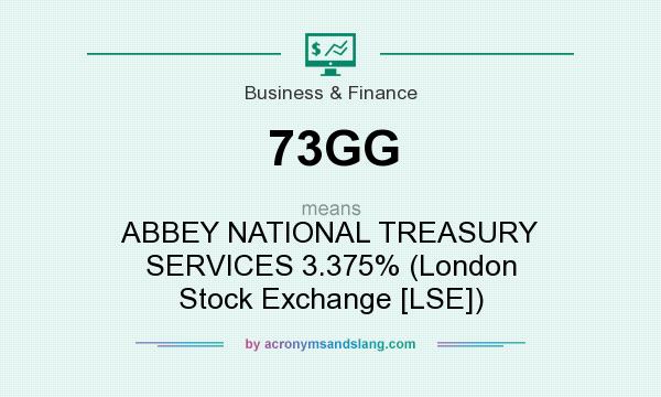 What does 73GG mean? It stands for ABBEY NATIONAL TREASURY SERVICES 3.375% (London Stock Exchange [LSE])