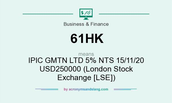 What does 61HK mean? It stands for IPIC GMTN LTD 5% NTS 15/11/20 USD250000 (London Stock Exchange [LSE])