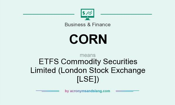 What does CORN mean? It stands for ETFS Commodity Securities Limited (London Stock Exchange [LSE])