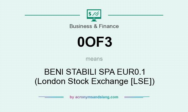 What does 0OF3 mean? It stands for BENI STABILI SPA EUR0.1 (London Stock Exchange [LSE])