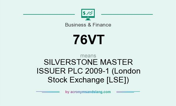 What does 76VT mean? It stands for SILVERSTONE MASTER ISSUER PLC 2009-1 (London Stock Exchange [LSE])