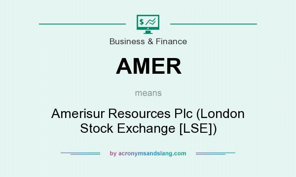 What does AMER mean? It stands for Amerisur Resources Plc (London Stock Exchange [LSE])