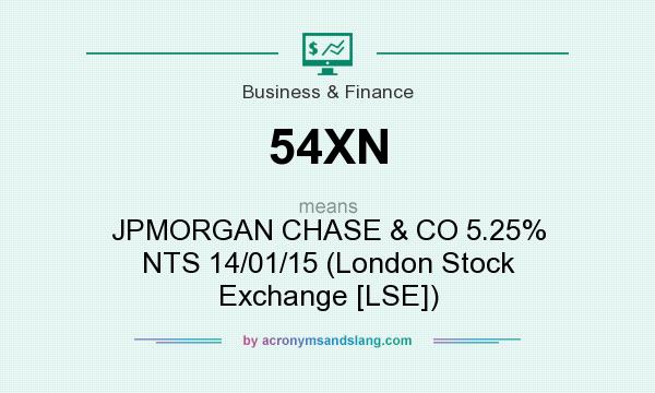 What does 54XN mean? It stands for JPMORGAN CHASE & CO 5.25% NTS 14/01/15 (London Stock Exchange [LSE])
