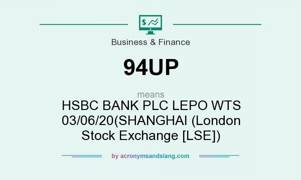 What does 94UP mean? It stands for HSBC BANK PLC LEPO WTS 03/06/20(SHANGHAI (London Stock Exchange [LSE])