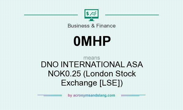What does 0MHP mean? It stands for DNO INTERNATIONAL ASA NOK0.25 (London Stock Exchange [LSE])