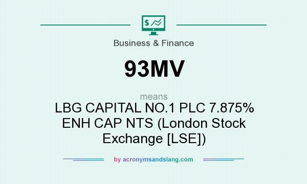 What does 93MV mean? It stands for LBG CAPITAL NO.1 PLC 7.875% ENH CAP NTS (London Stock Exchange [LSE])