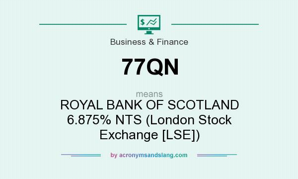 What does 77QN mean? It stands for ROYAL BANK OF SCOTLAND 6.875% NTS (London Stock Exchange [LSE])