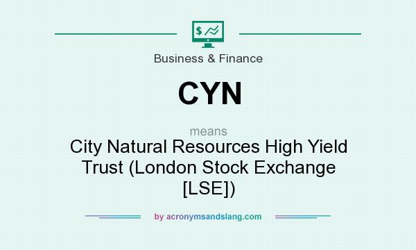 What does CYN mean? It stands for City Natural Resources High Yield Trust (London Stock Exchange [LSE])