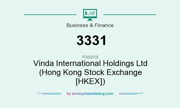 What does 3331 mean? It stands for Vinda International Holdings Ltd (Hong Kong Stock Exchange [HKEX])