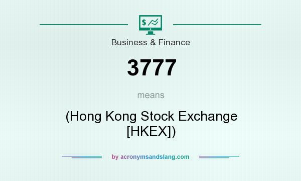 What does 3777 mean? It stands for (Hong Kong Stock Exchange [HKEX])