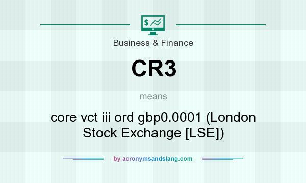 What does CR3 mean? It stands for core vct iii ord gbp0.0001 (London Stock Exchange [LSE])