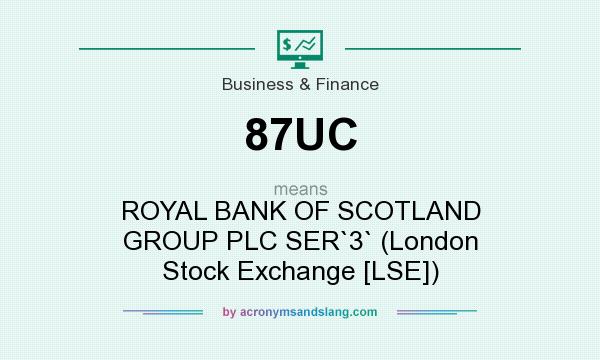What does 87UC mean? It stands for ROYAL BANK OF SCOTLAND GROUP PLC SER`3` (London Stock Exchange [LSE])