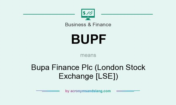 What does BUPF mean? It stands for Bupa Finance Plc (London Stock Exchange [LSE])