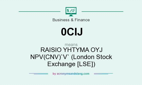 What does 0CIJ mean? It stands for RAISIO YHTYMA OYJ NPV(CNV)`V` (London Stock Exchange [LSE])