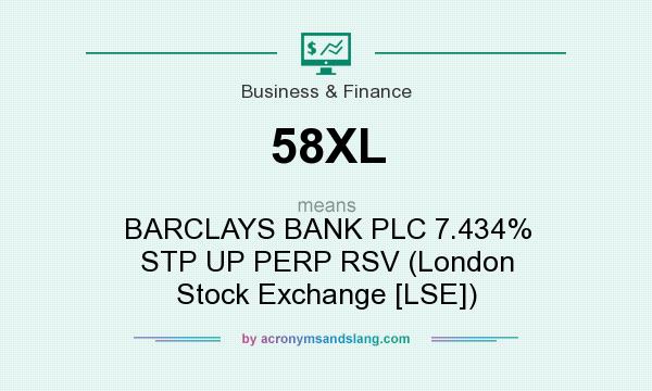 What does 58XL mean? It stands for BARCLAYS BANK PLC 7.434% STP UP PERP RSV (London Stock Exchange [LSE])