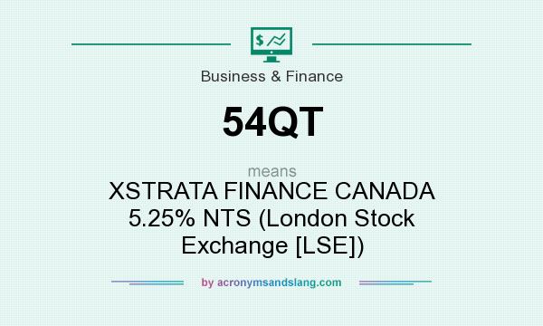 What does 54QT mean? It stands for XSTRATA FINANCE CANADA 5.25% NTS (London Stock Exchange [LSE])