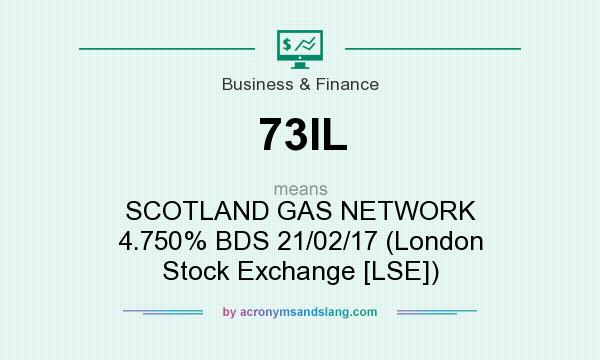 What does 73IL mean? It stands for SCOTLAND GAS NETWORK 4.750% BDS 21/02/17 (London Stock Exchange [LSE])