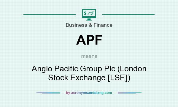 What does APF mean? It stands for Anglo Pacific Group Plc (London Stock Exchange [LSE])
