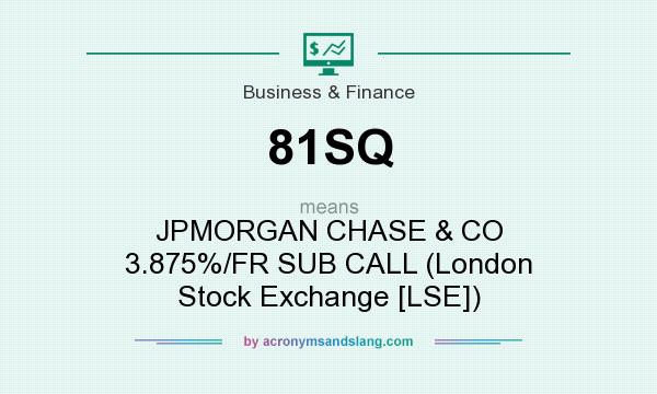 What does 81SQ mean? It stands for JPMORGAN CHASE & CO 3.875%/FR SUB CALL (London Stock Exchange [LSE])