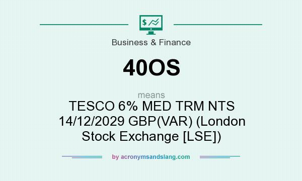 What does 40OS mean? It stands for TESCO 6% MED TRM NTS 14/12/2029 GBP(VAR) (London Stock Exchange [LSE])