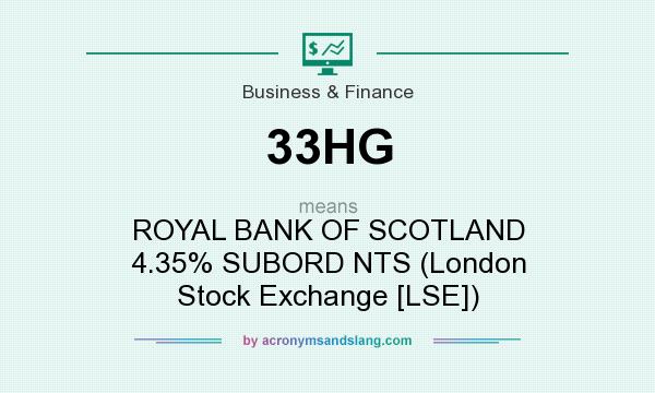 What does 33HG mean? It stands for ROYAL BANK OF SCOTLAND 4.35% SUBORD NTS (London Stock Exchange [LSE])