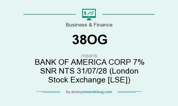 What does 38OG mean? It stands for BANK OF AMERICA CORP 7% SNR NTS 31/07/28 (London Stock Exchange [LSE])