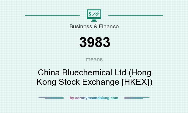 What does 3983 mean? It stands for China Bluechemical Ltd (Hong Kong Stock Exchange [HKEX])
