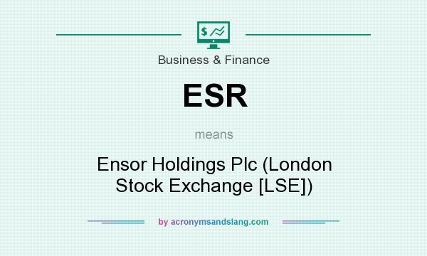 What does ESR mean? It stands for Ensor Holdings Plc (London Stock Exchange [LSE])