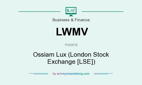 What does LWMV mean? It stands for Ossiam Lux (London Stock Exchange [LSE])
